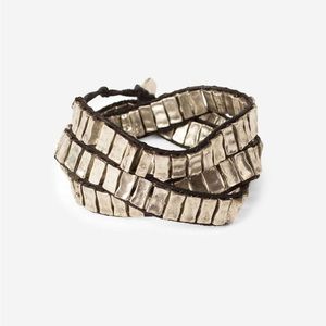 Noonday silver steps wrap bracelet
